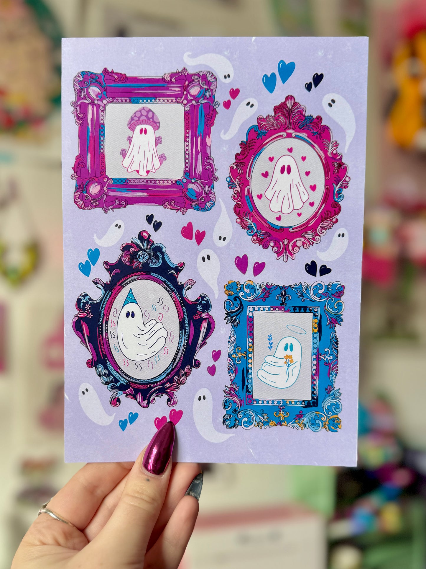 SECONDS - Blue Ghosts - A5 Print