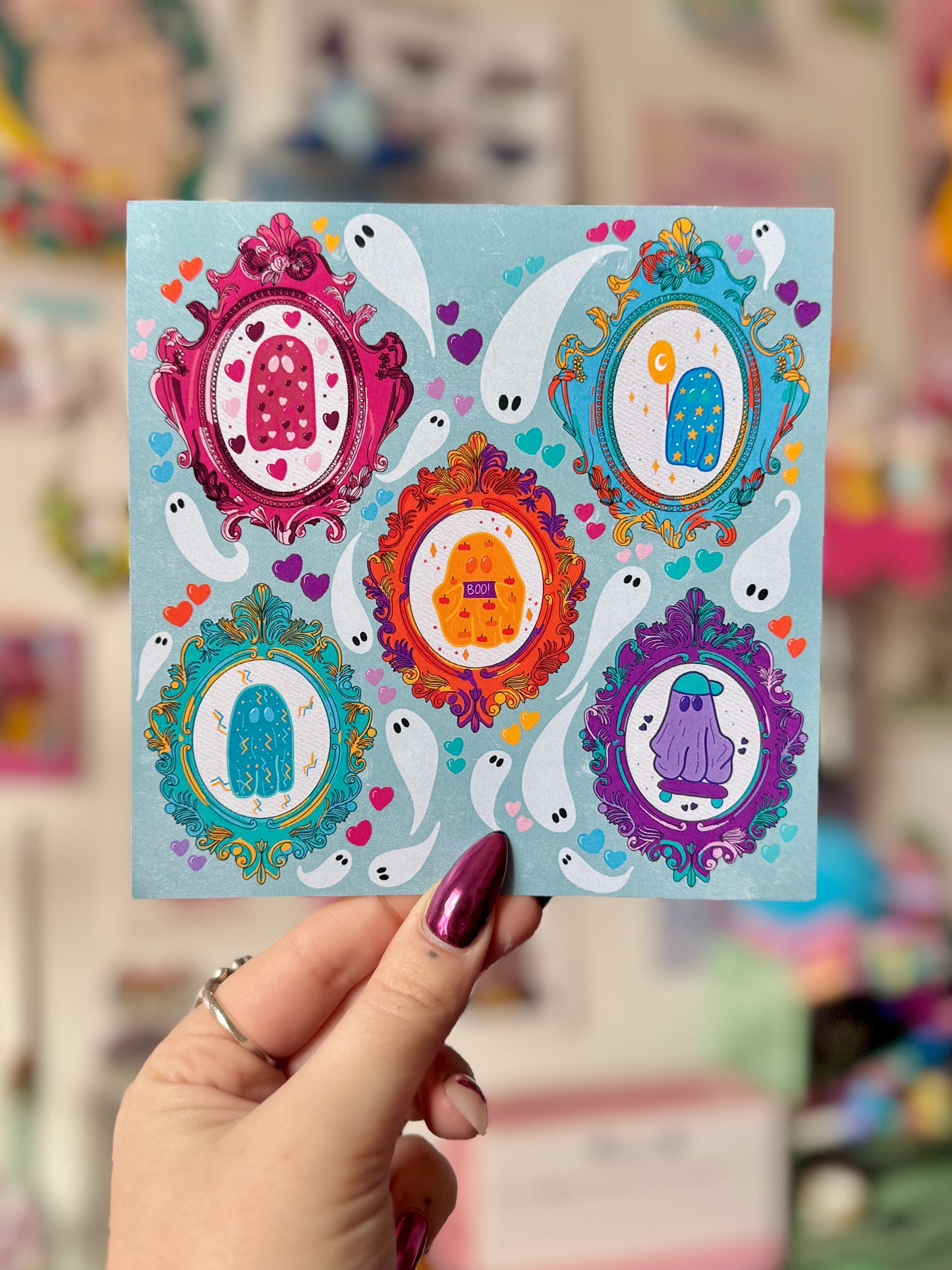 SECONDS - Square Ghosts - A5 Print