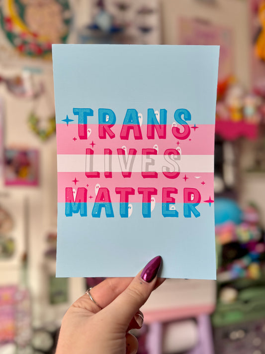 SECONDS - Trans Lives Matter - A5 Print