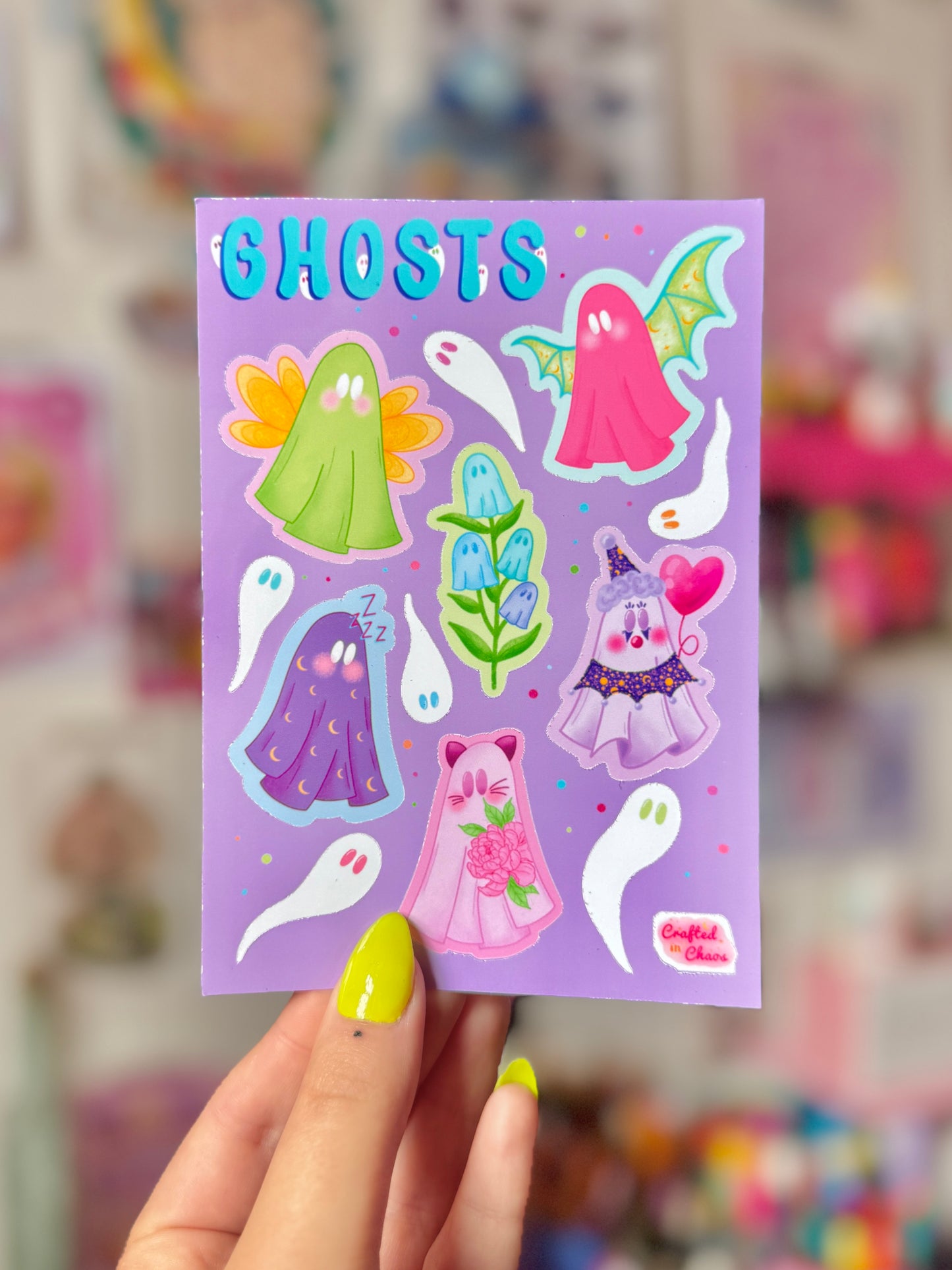 Ghosties A6 Sticker Sheet