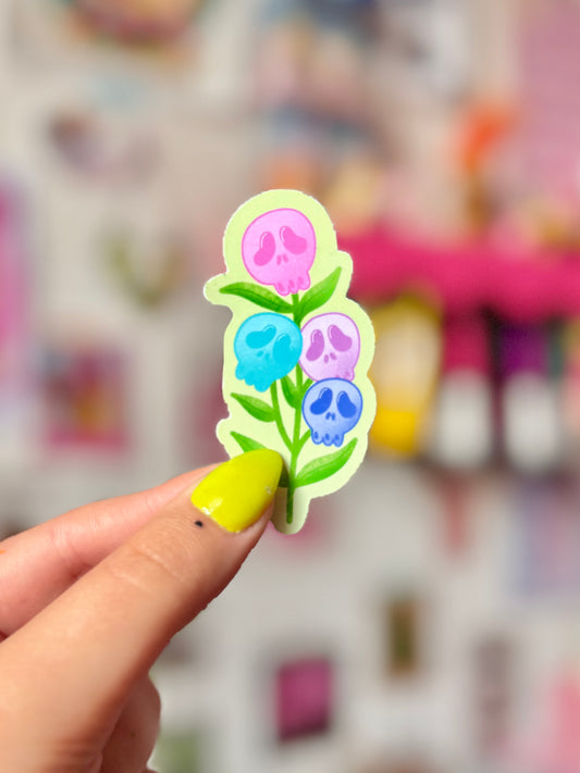 Skull Flower - Sticker
