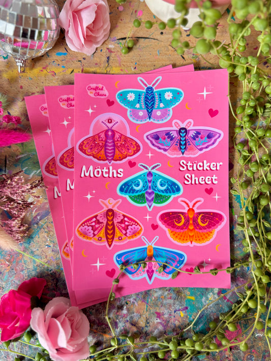 Moths - A6 Sticker Sheet