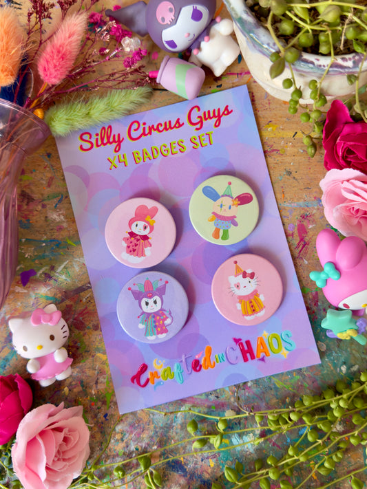 Silly Circus Guys - Badge Set