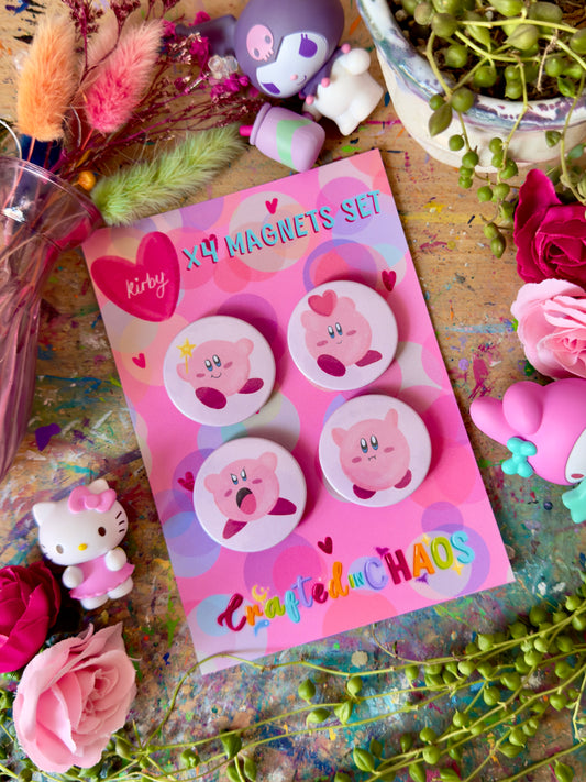 Pink Blobs - Magnet Set