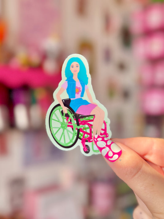 Wheelchair Babe - Sticker